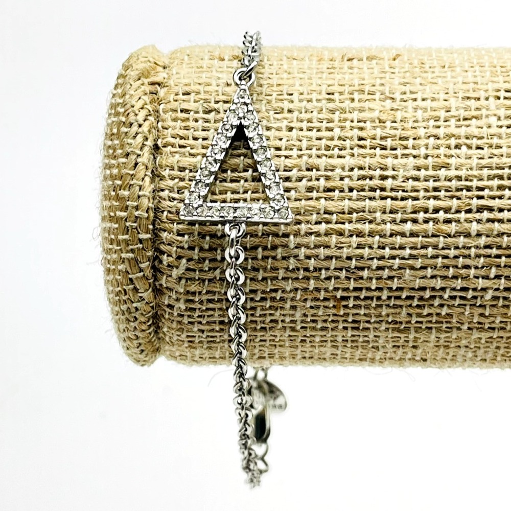 Vintage Juicy Couture Bracelet Silver Tone Heart Charm Y2K Signed